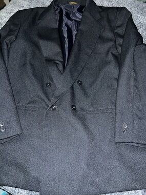 Van Heusen Boys 18 HUSKY 2 Piece Pinstripe Blazer Jacket / Dress Pants